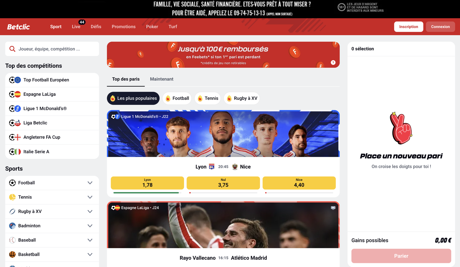 Betclic – casino en ligne intuitif avec paris sportifs, poker et turf sous licence ANJ